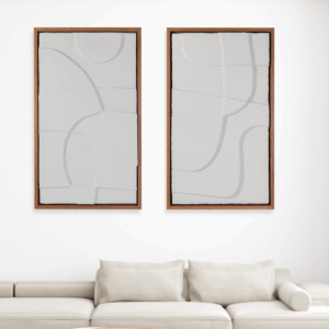 japandi style 3d wall art