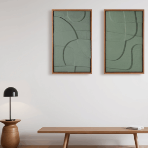 japandi style 3d wall art framed
